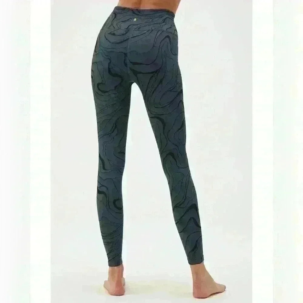 Spiritual Gangster NWT Swirl-Print Love Sculpt Jacquard Leggings Women Size XS/S - Picture 2 of 15